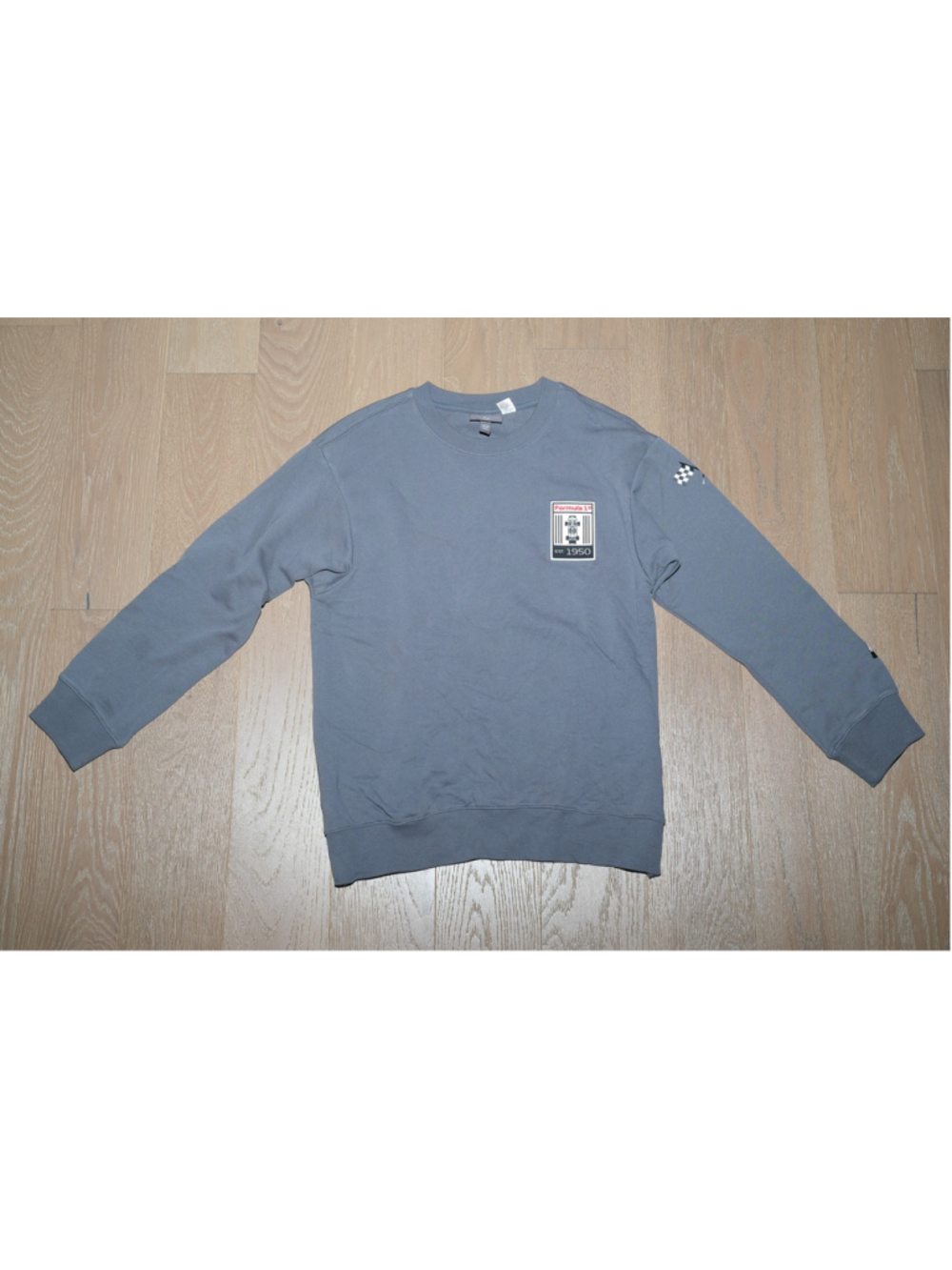 H&M x Formula 1 Oversized Fit Racing Crewneck Sweatshirt Gray Size XS